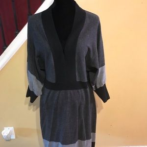 Knee length sweater dress